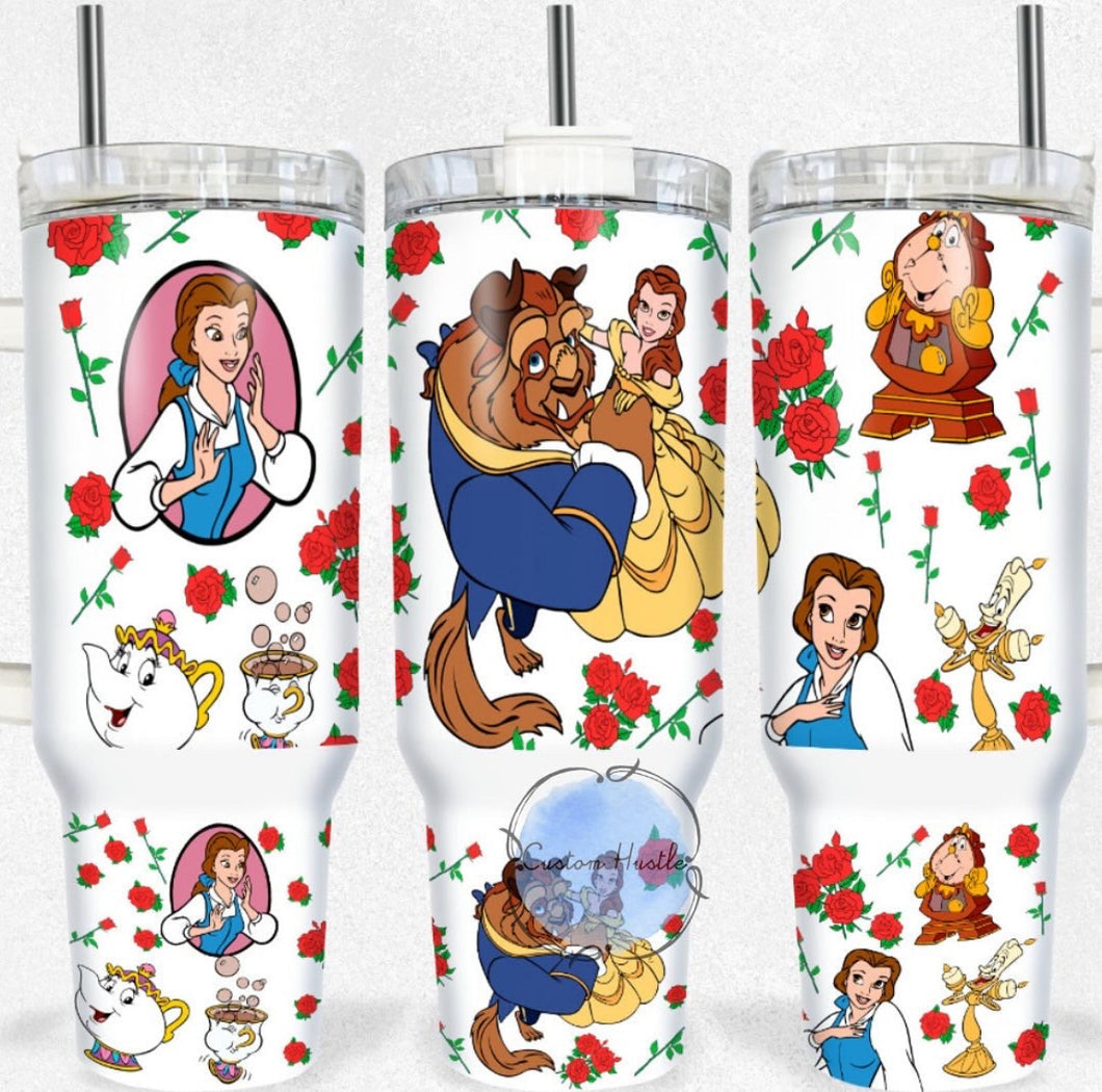 Belle & Beast 40 oz tumbler