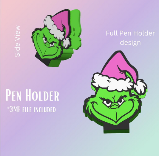 Grinch pen holder