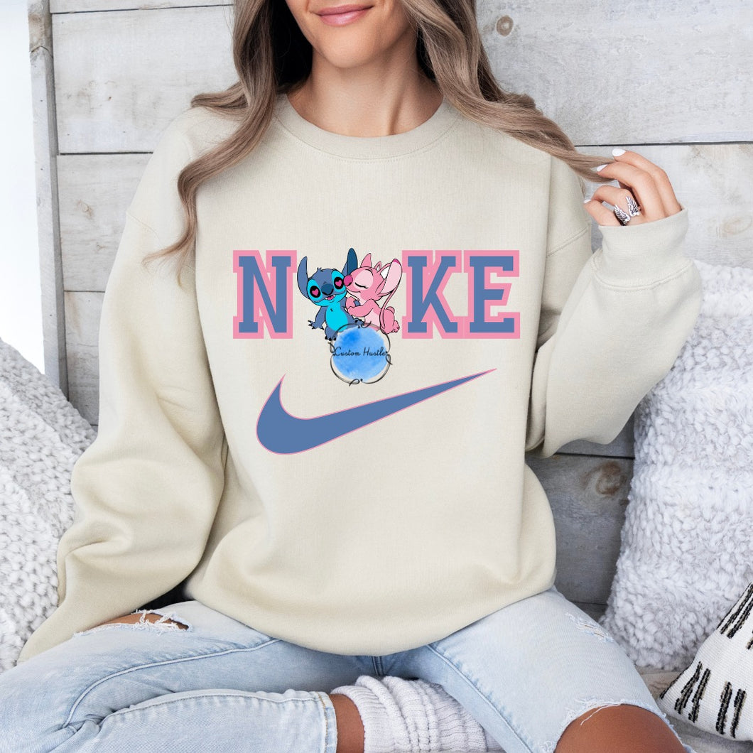 Stitch & Angel valentine swoosh crewneck