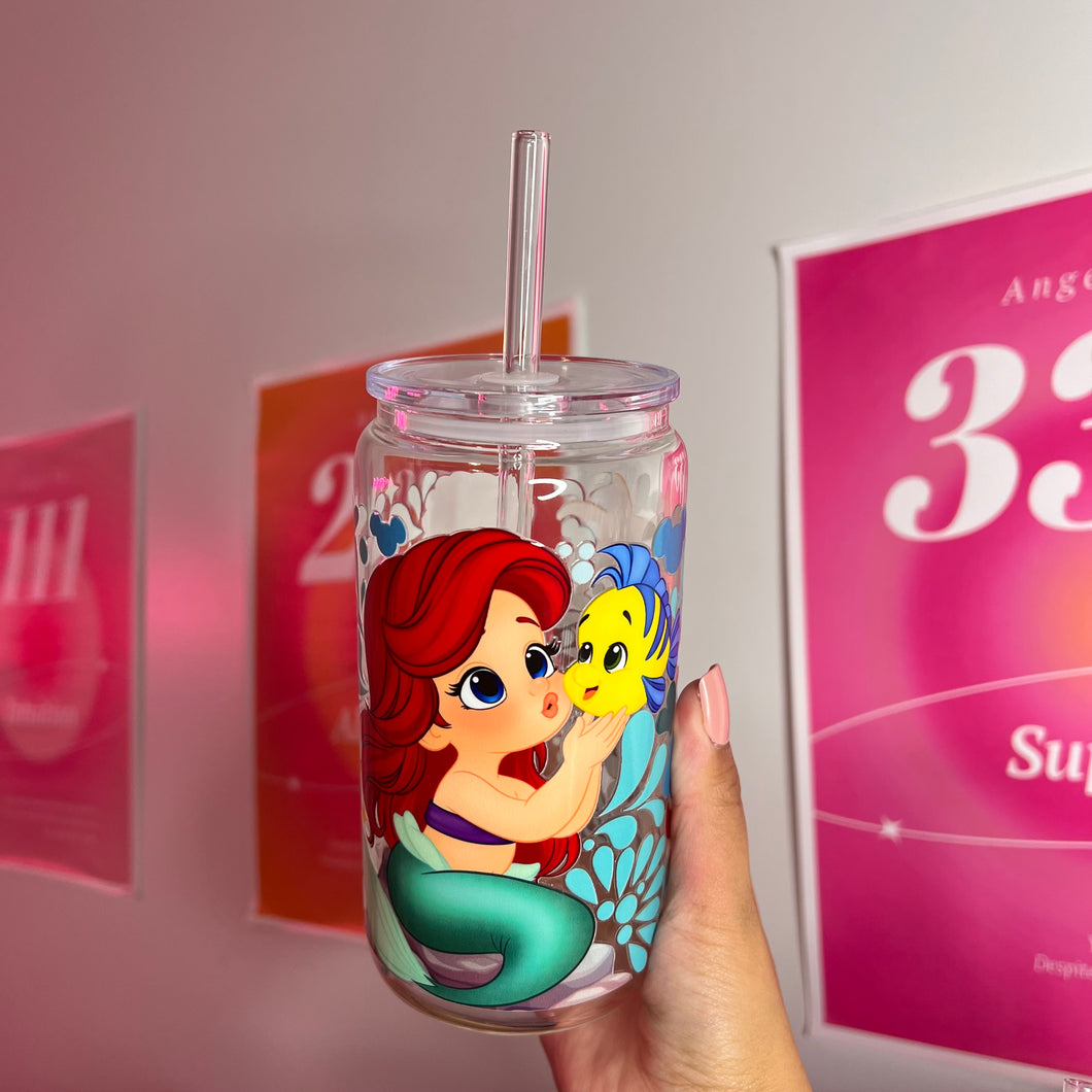 Baby Ariel glass can