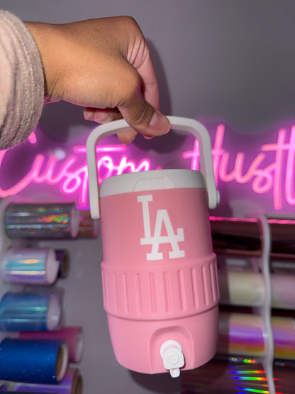 Pink La Dodgers 12oz can holder koozie