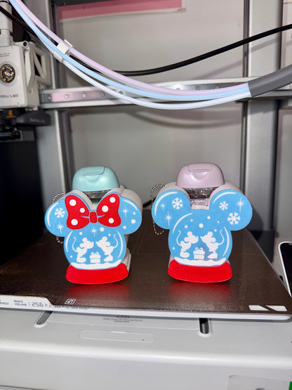 Glow in the dark Mouse snowglobe pocketbac holder