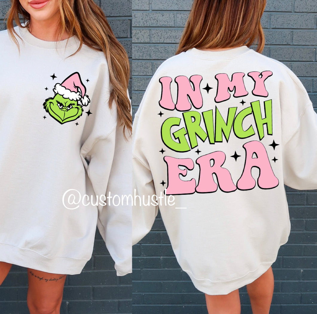 (Pink)in my grinch era crewneck