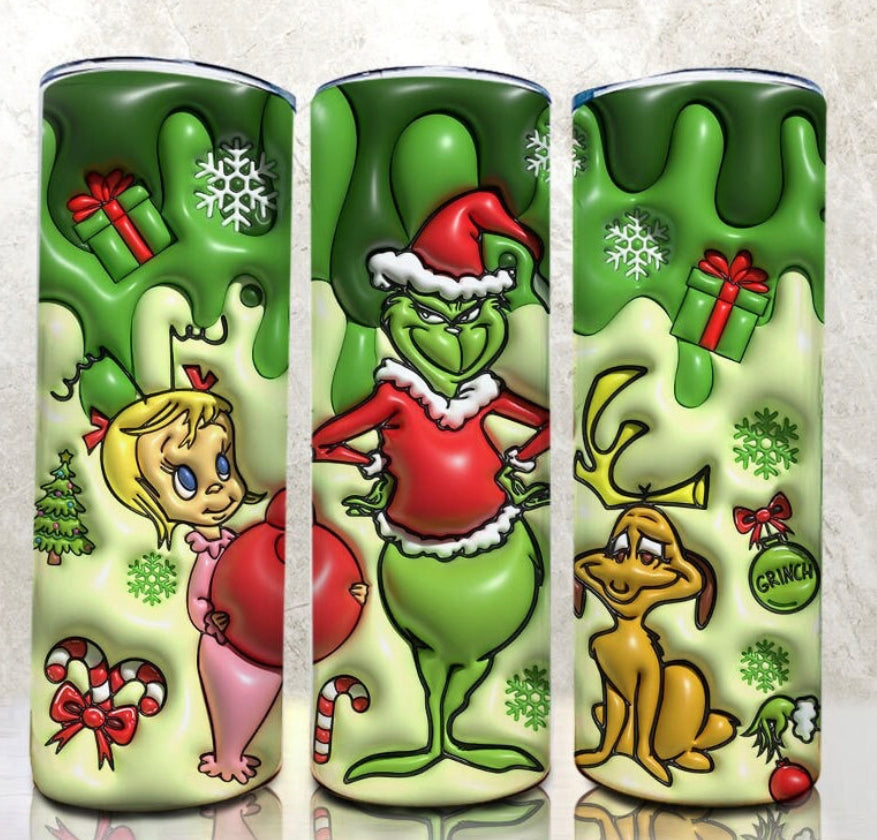 Traditional Grinch 3D Tumbler