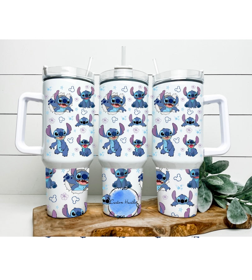 Glow in the dark Stitch 40 oz Tumbler