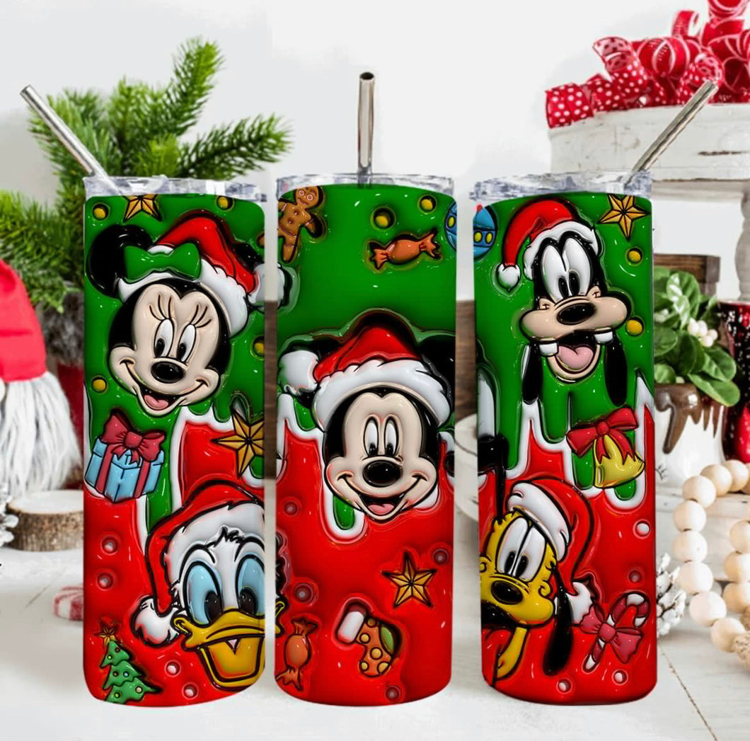 Mouse & Friends Christmas 3D Tumbler