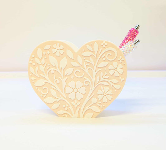 Talavera heart pen holder