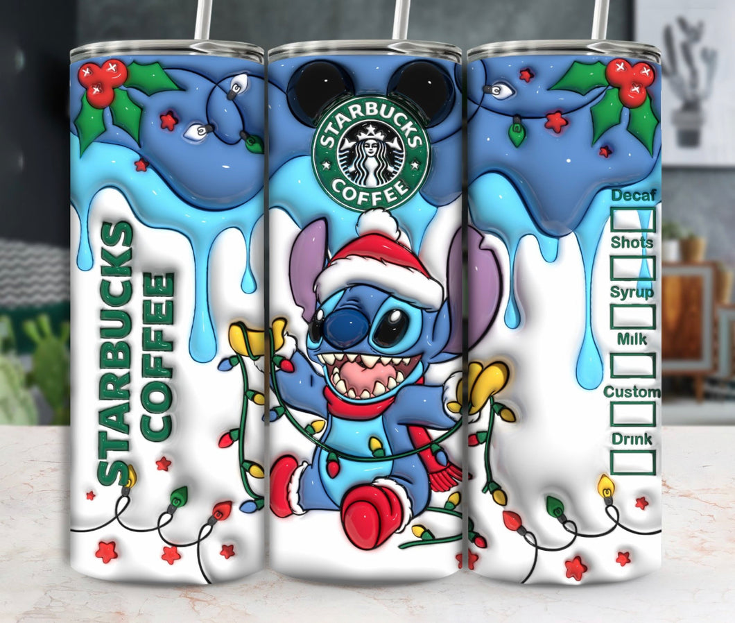 Alien Coffee Christmas 3D Tumbler