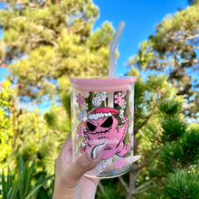 Load image into Gallery viewer, Pink Oogie Christmas glass can mug
