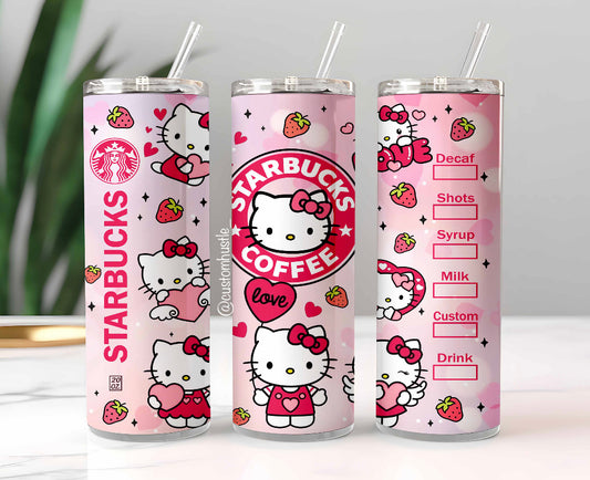 Berry kitty coffee tumbler