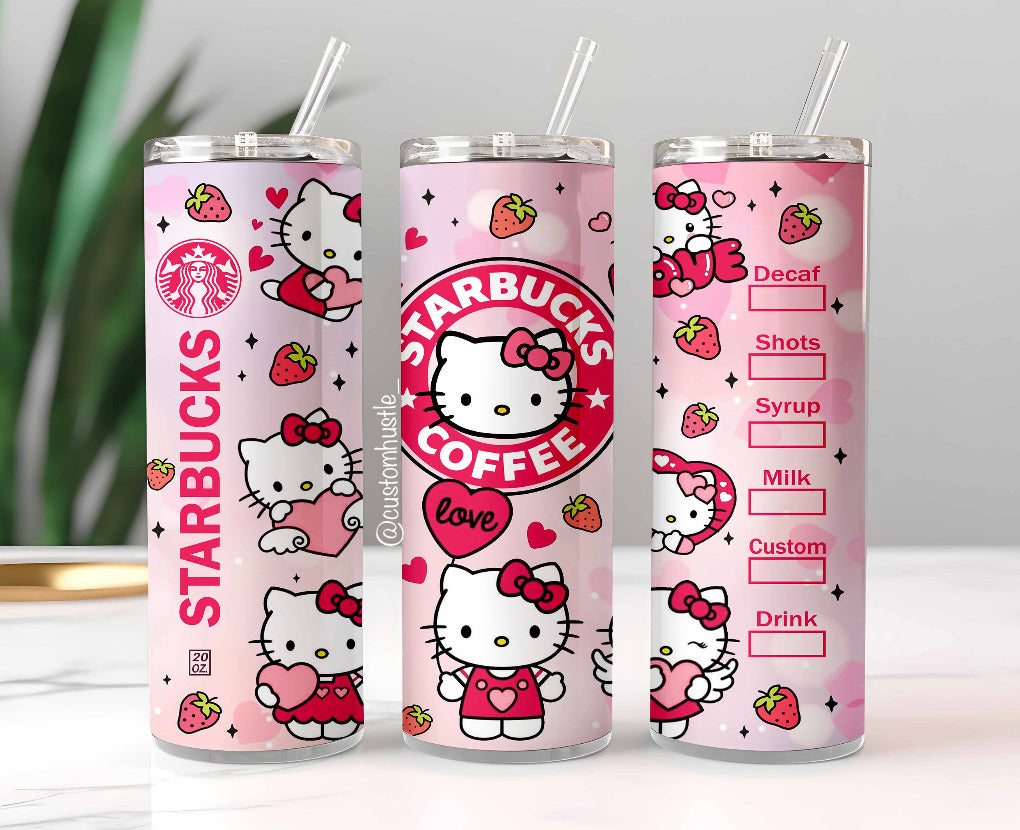 Berry kitty coffee tumbler