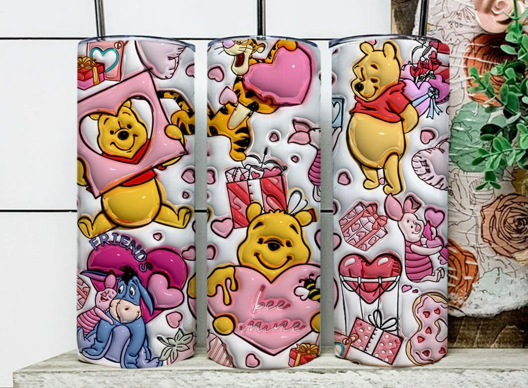 Pooh & Friends Valentine’s 3D Tumbler