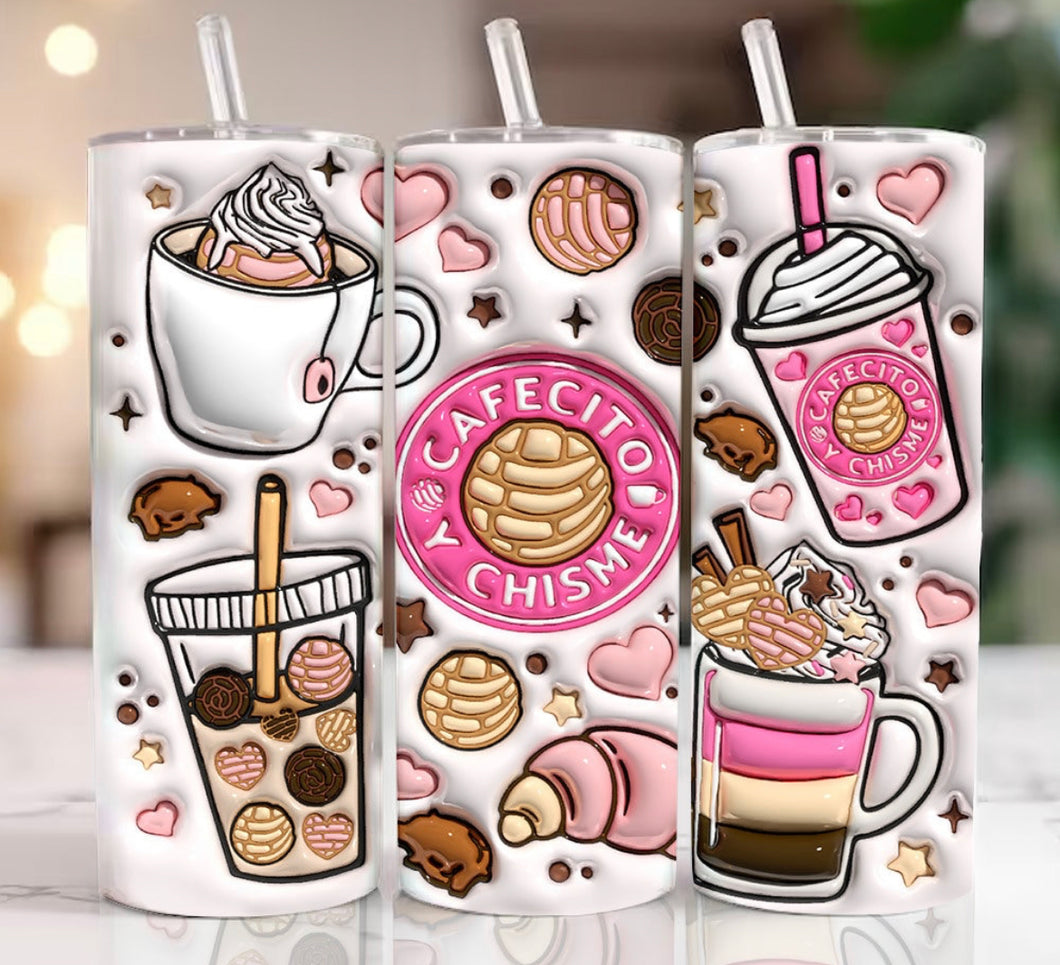 Cafecito y chisme 3D sublimation print