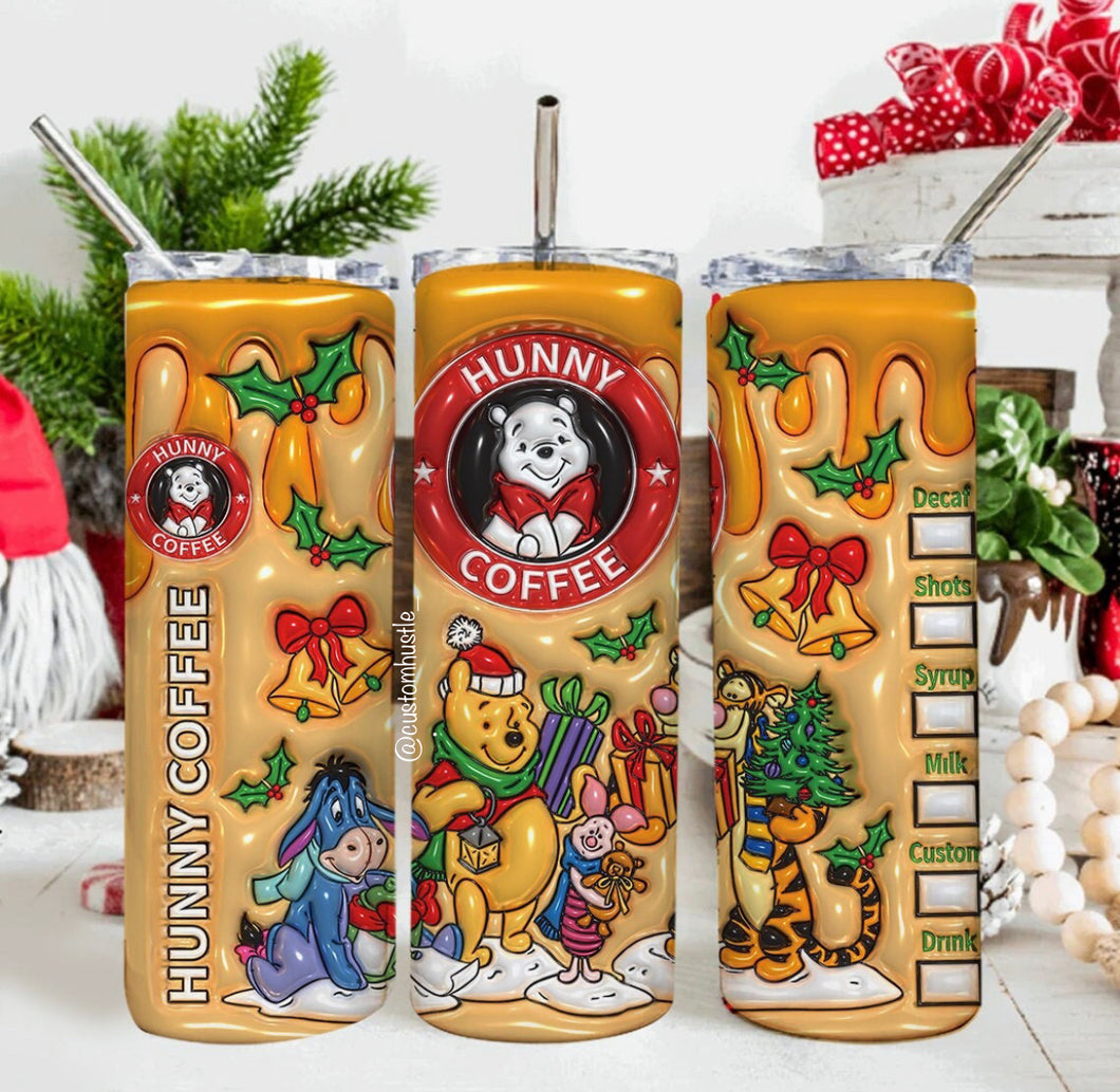 Christmas pooh 3D Tumbler