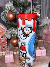 Load image into Gallery viewer, Bluey Christmas 3D tumbler
