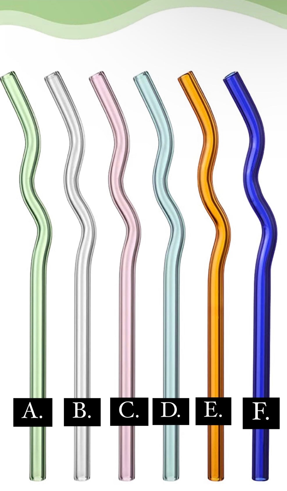 Wavy Glass Can Straw