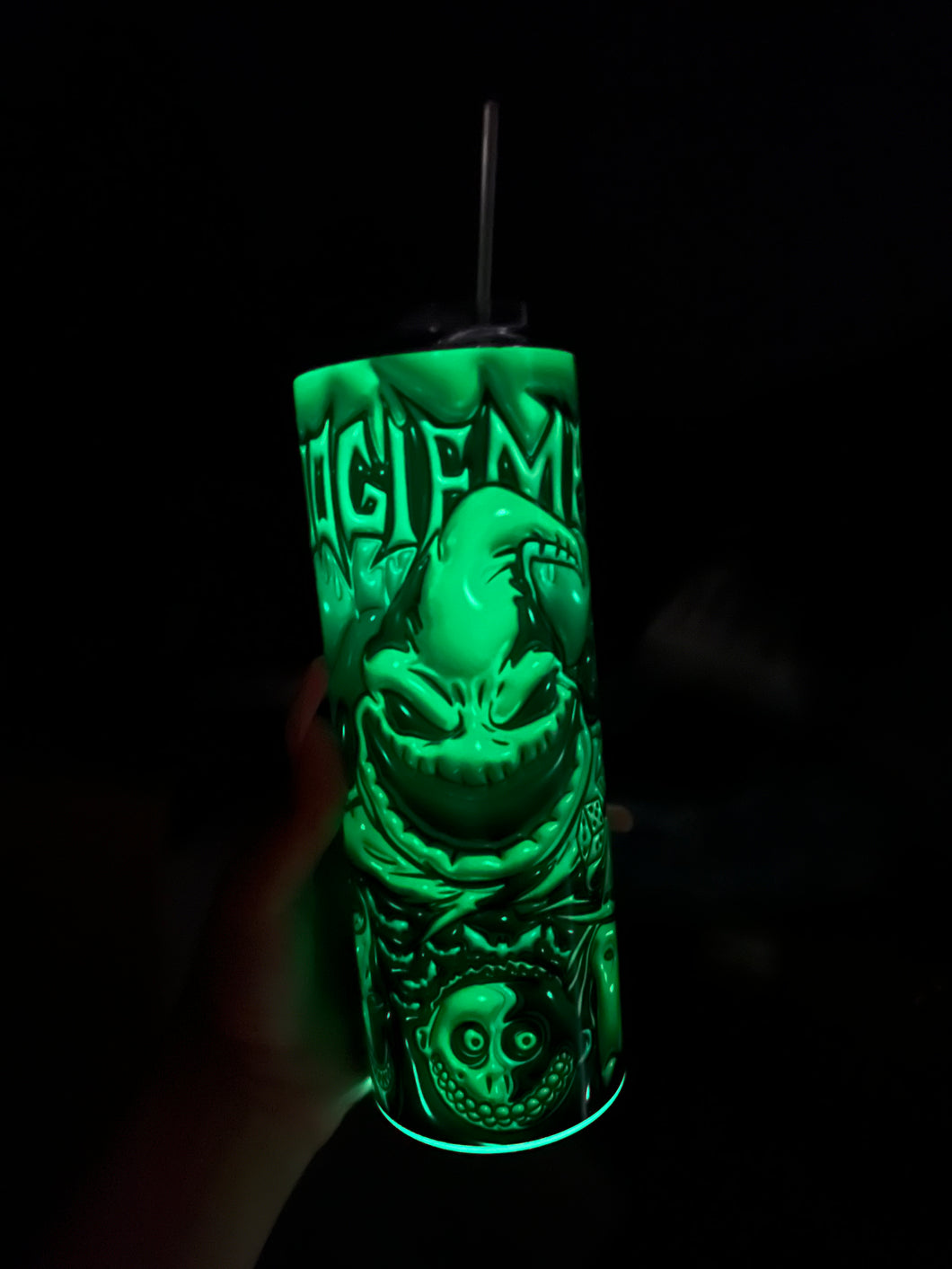 Glow in the dark boogie man 3D tumbler