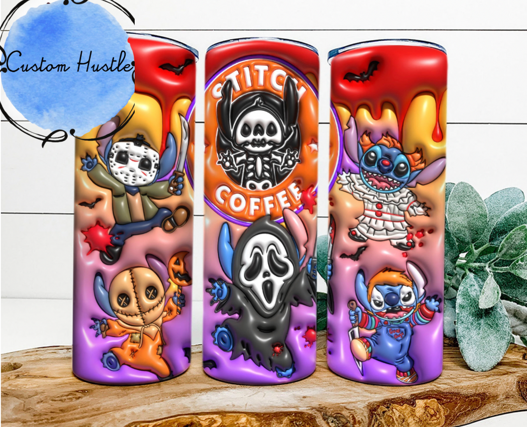 Halloween alien Coffee 3D Tumbler