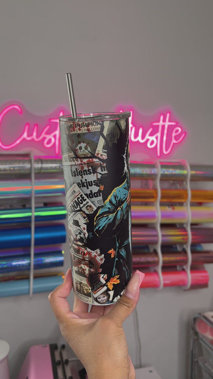 Glow in the dark Michael tumbler