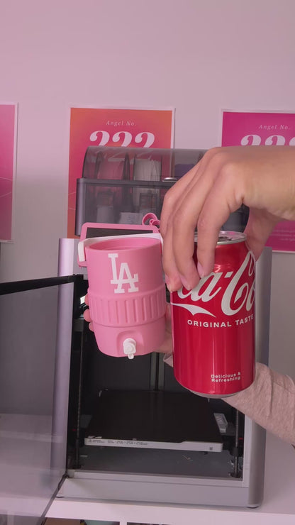 Pink La Dodgers 12oz can holder koozie