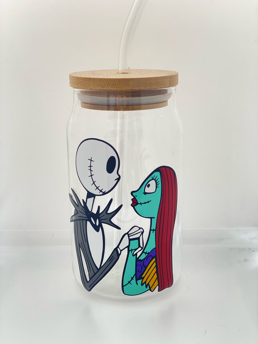 Jack & Sally Glass Can