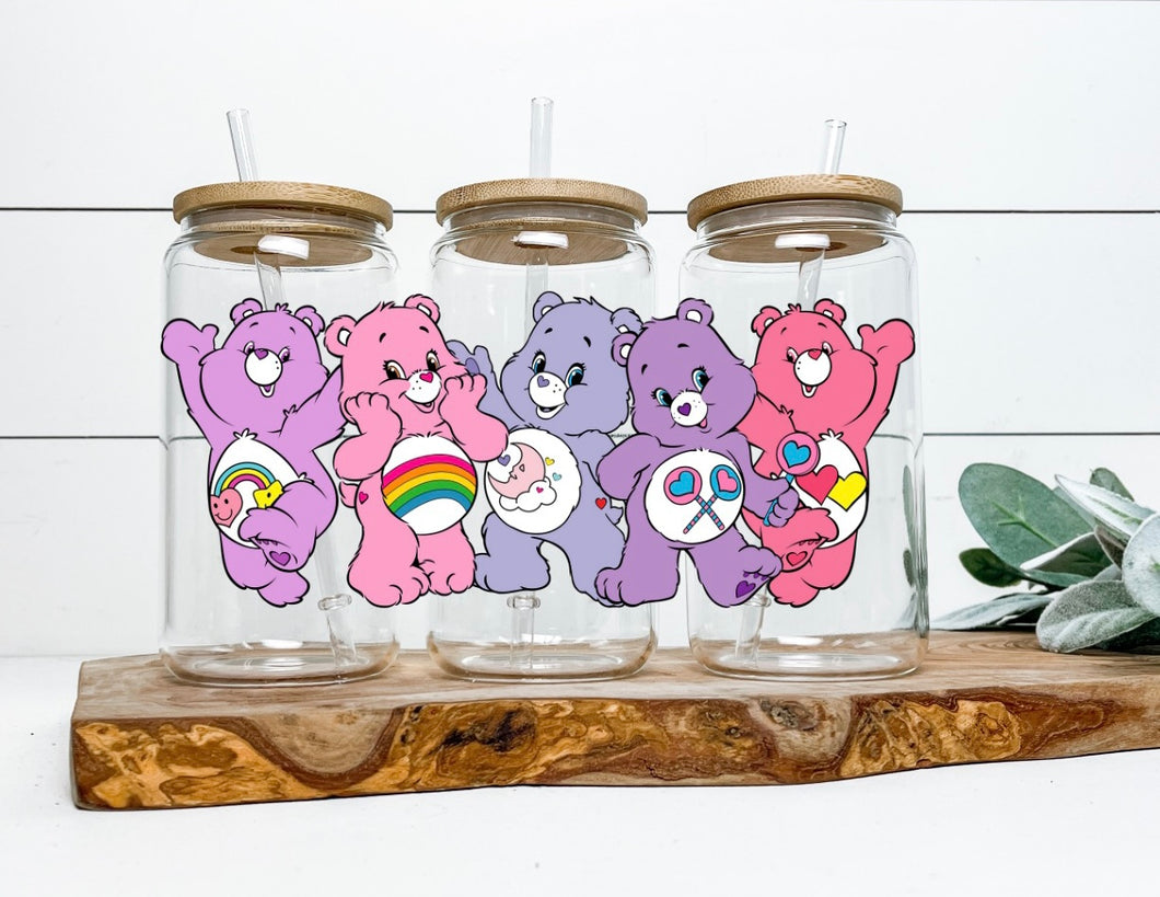 Care Bears glass can wrap