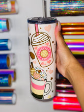 Load image into Gallery viewer, Cafecito y chisme 20  oz skinny tumbler
